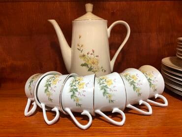 caydanliq: Çay dəsti, rəng - Ağ, Keramika, 6 nəfərlik — 1