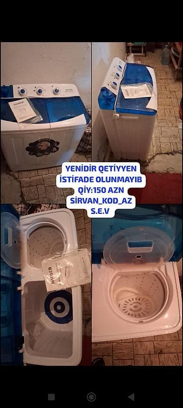 bakida usta isleri: Hauser ikiye bölməli paltaryuyan (yuma və sıxma bölməsi). Mexaniki — 1