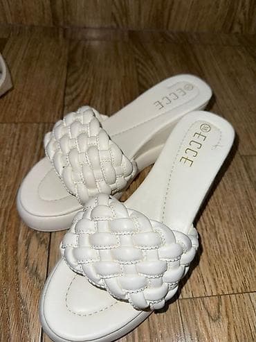 şəffaf ayaqqabilar: Ölçü: 38, rəng - Ağ, Yeni — 2