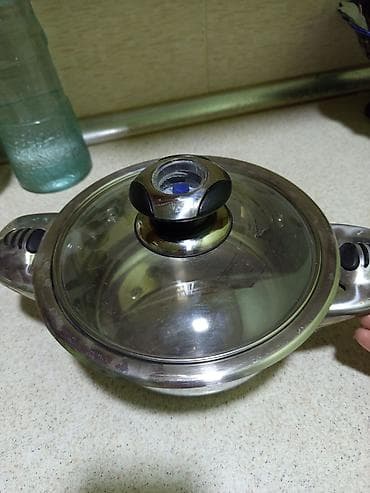 Qazan, rəng - Gümüşü, Paslanmayan polad, 2 l, 16 sm, Almaniya