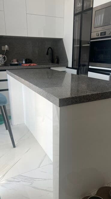 Termolar: 172x72x90 Mətbəx adası, dəzgah. Üstü qranit, cüzi çat var. 6 rəf — 2