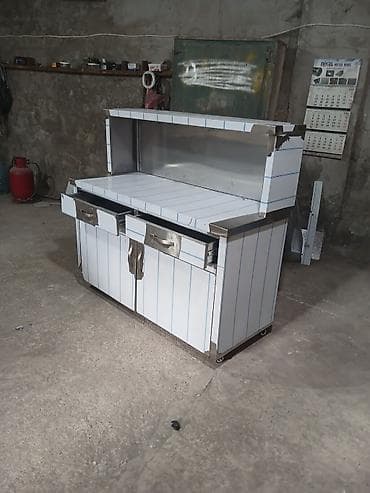 araba simit: Daşınma arabası – paslanmayan poladdan iş stolu və vitrinli modul - — 6