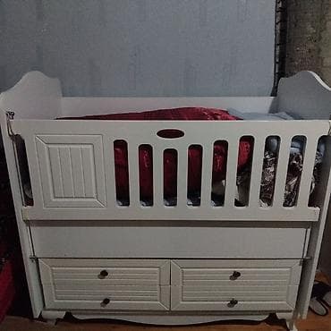 Колыбели: Для девочки и мальчика, Четырехугольная, Колыбель, С матрасом, Без механизма качания — 2