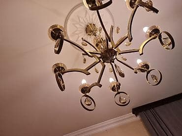 lüstralar: Çılçıraq, 8 lampa, Xrustal — 3