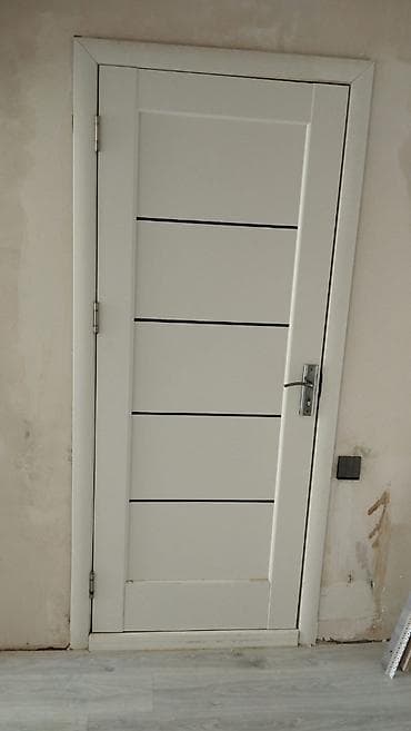 Ağ rəngli daxili qapı – minimalist dizayn - Rəng: mat ağ - Karkas və