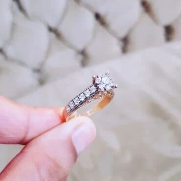 nişan donlari: Nişan, Üzük, Swarovski, Sarı qızıl, 585 Əyar — 3