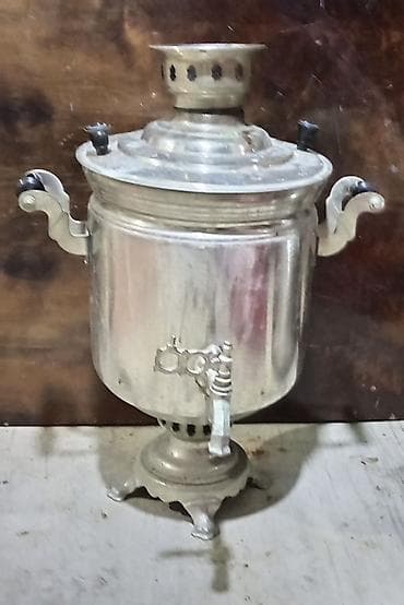 samovar mis: 60-70 ilin samavari - Material: qalay rəngli metal gövdə, möhkəm — 3