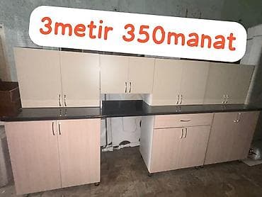 Mətbəx mebeli dəsti - Ümumi uzunluq: 303sm -Matiryal laminat -Seliqeli