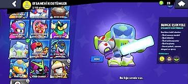 ox və kaman: Brawl Stars hesabı – yüksək səviyyəli kolleksiya və kostyumlar - Kupa — 3