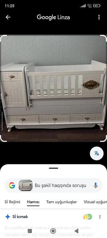 dekorlar: Oğlan və qız üçün, Yeni, Dördbucaq, Beşik, Dəstsiz, Matras ilə, Yellənmə mexanizm ilə — 2