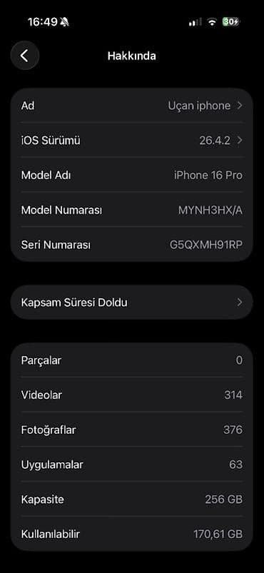 corn 20: IPhone 16 Pro, 256 GB, Qara — 2
