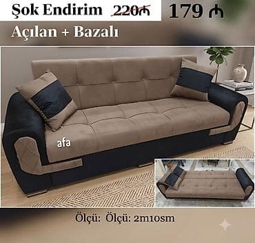 Açılan və bazalı divan Müasir və zövqlü dizayna malik bu divan həm