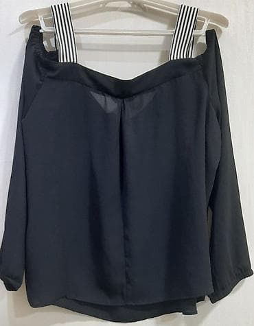 kişi geyimi: Qadın bluzası – Select brendi - Rəng: qara - Model: çiyinləri açıq — 2