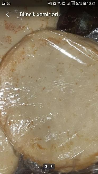 İçkilər: 1 packası 3 man .packada 10 ededdir.temiz ev şeraitinde hazırlanır.1 — 3