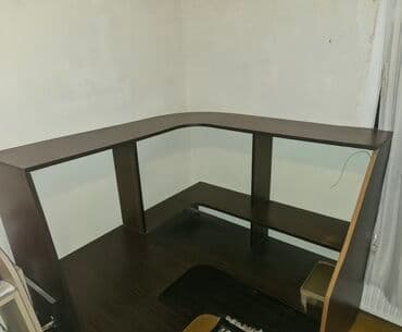 Künc masa, Polkalı, Siyirməsiz, Teksturalı laminat, Zəmanətsiz, Kredit yoxdur