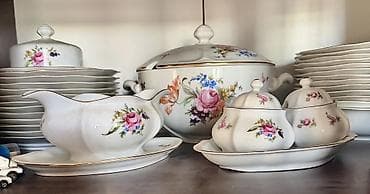 Nahar dəsti, rəng - Ağ, Farfor