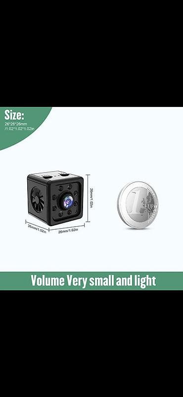 Super kiçik və yüngül mini kamera - Ölçü: 26 × 26 × 26 mm (təxminən — 1