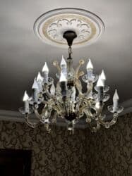 Süni güllər: Çılçıraq, 10 və daha çox lampa, Xrustal — 1