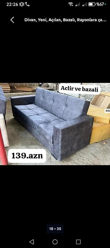 isdemis divanlar: Divan, Yeni, Açılan, Bazalı, Parça, Ödənişli çatdırılma — 1