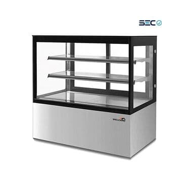 ugur vitrin soyuduculari: Şüşə qapıları və tənzimlənən rəfləri olan, qırmızı və qara rəngdə — 3