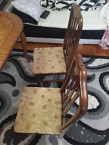 stol stul işlənmiş: İşlənmiş, 4 stul — 4