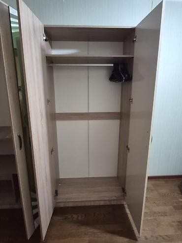 İşlənmiş, 4 qapılı, Güzgülü, Bej, Açılan, Düz dolab — 6