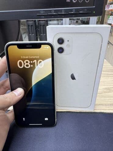 Мобильные телефоны: IPhone 11, 128 ГБ, Белый, Face ID — 1