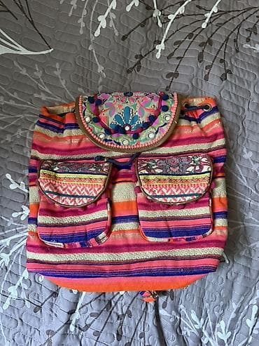 Accessorize brendindən boho tərzli rəngarəng bel çantası/ryukzak. -