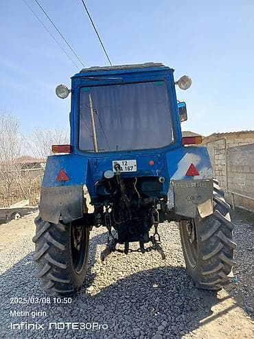 traktor mtz 80 satilir: Belarus MTZ tipli mavi rəngli kənd təsərrüfatı traktoru - Ön təkər — 4