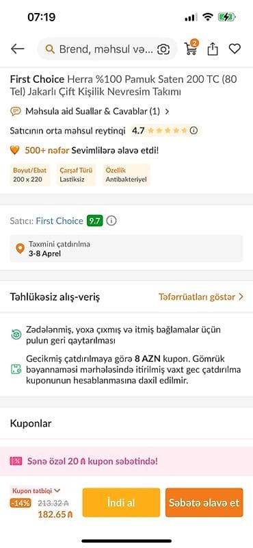 Süni güllər: İki nəfərlik Anti-allergen Satin Yorgan üzü — 2
