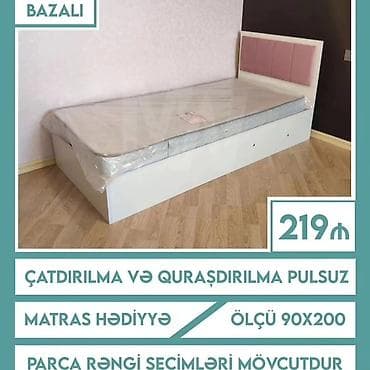 genc otagi: Yeni, Təknəfərlik çarpayı, Bazalı, Matras ilə, Siyirməsiz, Azərbaycan — 1