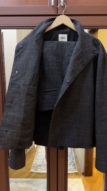 Köynəklər: Zara kişi kostyum dəsti - Model: qısa kəsimli jaket + şalvar - Rəng — 3