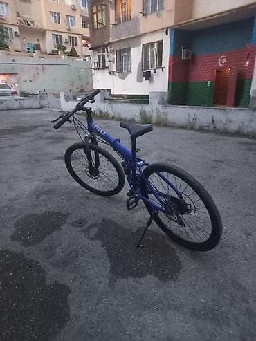 meiredi bike: Velosiped – dağ/şosse tipli, mavi rəng Xüsusiyyətlər: - Tam asqılı — 4