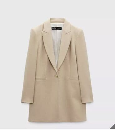 Мужская одежда: Пальто, Zara, M, цвет - Бежевый — 1