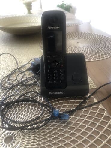 ev telfonu: Stasionar telefon Panasonic, Simli, İşlənmiş, Pulsuz çatdırılma — 1