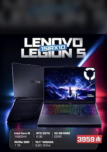 oyun noutbukları: Lenovo Legion 5 15IRX10 oyun noutbuku - Prosessor: Intel Core — 1