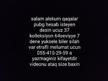 apple watch series 1: PUBG Mobile hesabı - 37 kolleksiya - 64 səviyyə - 7 ədəd yüksəldilə — 1