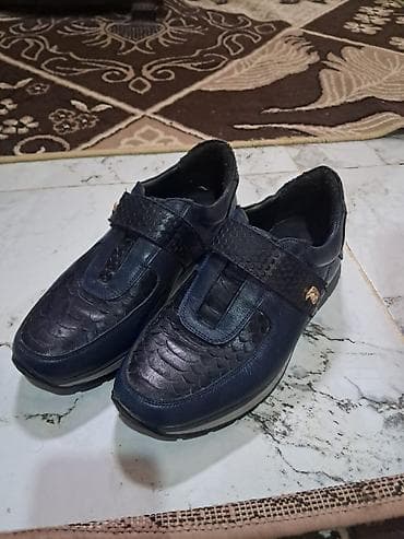 hərbi ayaqqabılar: Kişi ayaqqabısı – tünd göy rəngdə, yapışqan (Velcro) bağlamalı model — 1