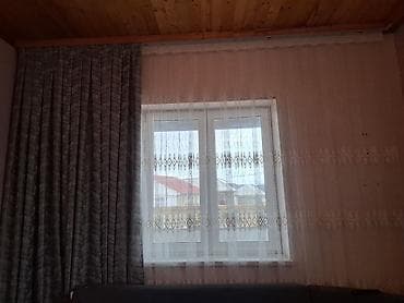 plastik qapi pencere: Pərdə dəsti – klassik naxışlı tül və qalın örtük pərdələri - — 5