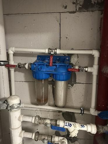 Plitələr və bişirmə panelləri: İki mərhələli su filtrləmə sistemi - Divara montaj olunan, paralel — 5