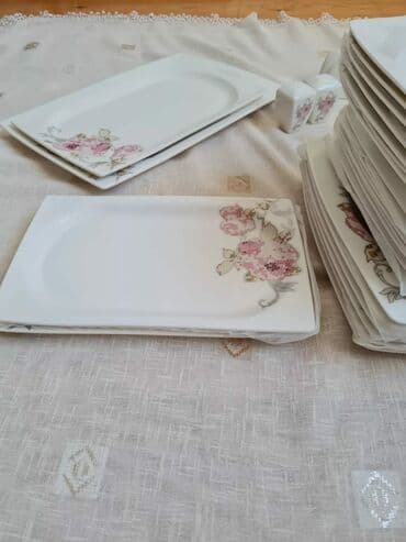 set qablari: Nahar dəsti, rəng - Ağ, Farfor, 6 nəfərlik, Türkiyə — 2