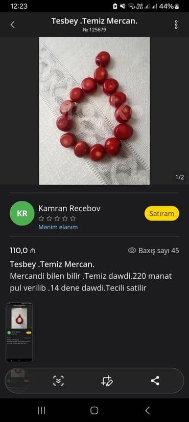 жевательный кальций атоми цена: Təsbeh – təmiz mercan - Material: təbii qırmızı mercan - Dənə sayı — 2
