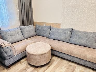 Divan və kreslo dəstləri: Künc divan, Pufik — 4
