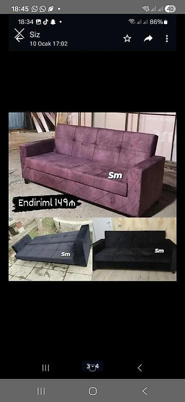 plastik divan: Di̇van-kravat, Açılan, Bazalı, Vеlur parça, Ödənişli çatdırılma — 3