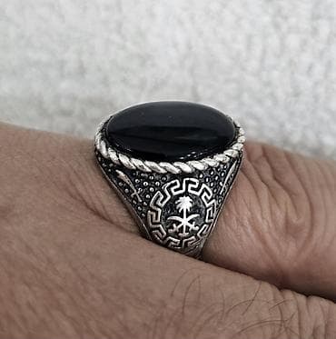 gumuş kolye: Üzük, Gümüş, Əqiq — 1