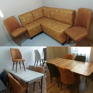 mətbəx ucun stol stullar: Mətbəx üçün, Yeni, Açılan, Dördbucaq masa, 2 stul — 1