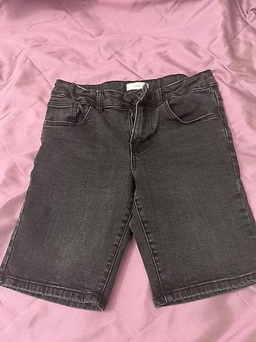 kişi şortları: MNG (Mango) uşaq/cavan şort cinsi - Rəng: tünd boz/kömür rəngi - Ölçü — 1