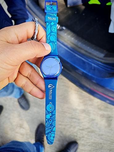 Смарт браслеты: Наручные часы, Swatch, цвет - Голубой — 1