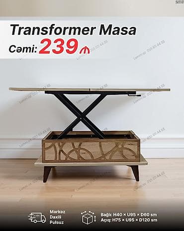 Jurnal masası, Transformer, Taxta, Dördbucaq masa