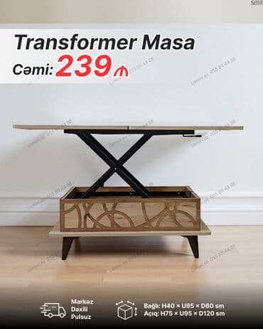 Jurnal masası, Transformer, Taxta, Dördbucaq masa